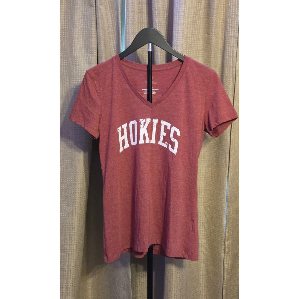 Fanatics Virginia Tech Hokies Short Sleeve V-Neck T-Shirt Women's Size Small